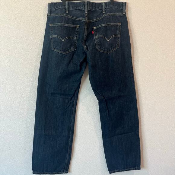 Levi's Men's 559 Relaxed Fit Straight Leg Dark Wash Denim Jeans | Size 38x34 - Picture 3 of 6